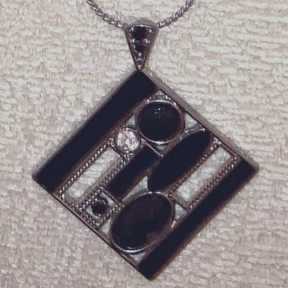 Geometric Necklace and Earrings - Picture 1 of 6